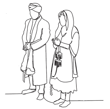 Punjabi Couple wearing salwar kameez & Punjabi suit