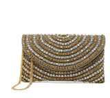parkly gold, silver, and gray clutch Covered with glittery bead