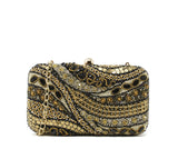 Evening bag with heavy embroidery with beads, stones, and sequins included inside pocket.