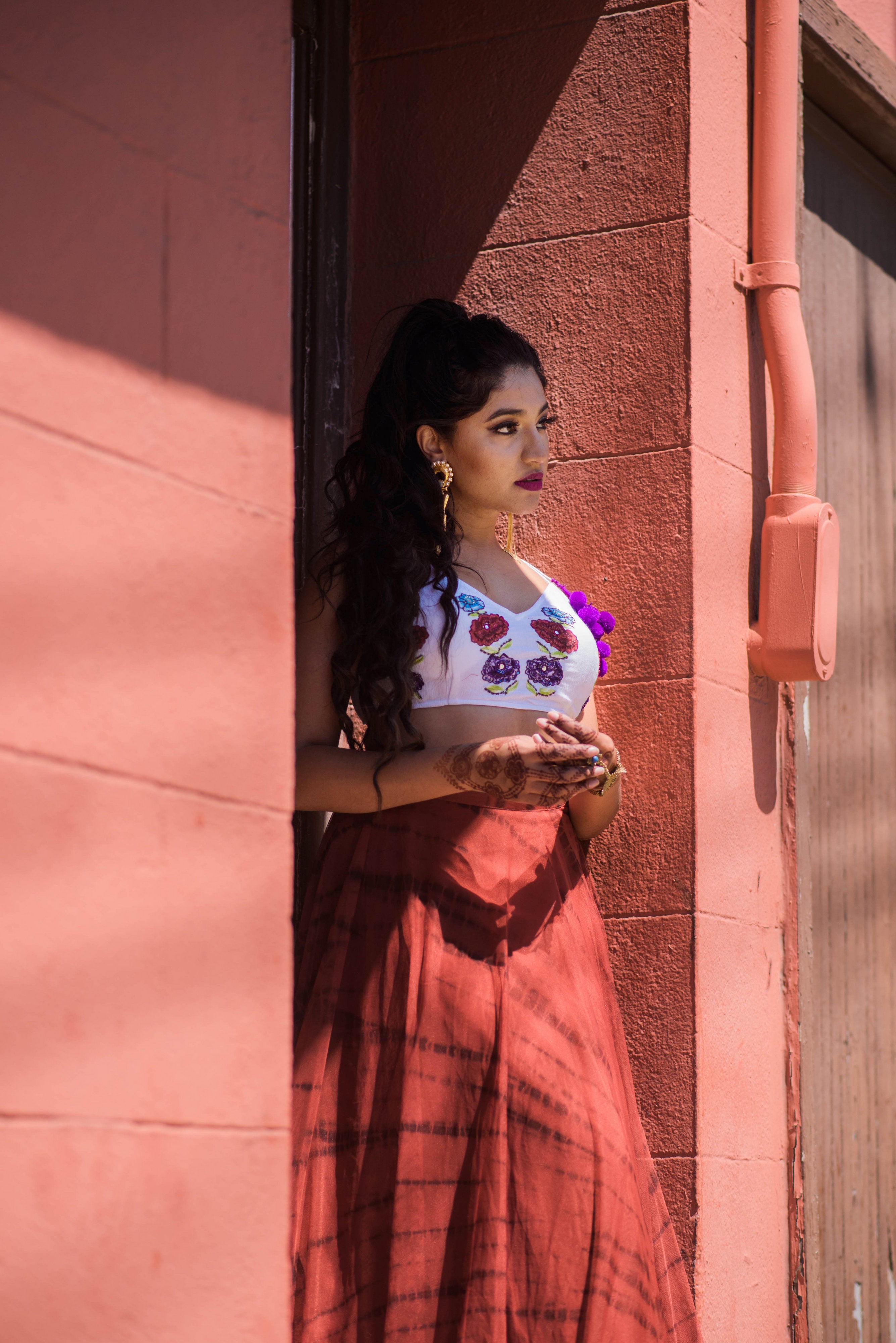 A gorgeous two-piece lehenga set in a variety of color is the right outfit for every occasion.