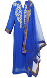 Blue and Silver pant-suit. The set comes with matching blue pants  not shown in photo.