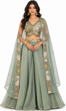 indian women's palazzo set in green for rent