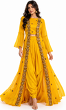 saffron Cape Salwar Suit