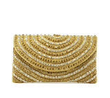 Sparkly silver and gold clutch Covered with beads, rhinestones and crystal