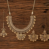 Champagne Gold and Ivory 3 piece Necklace set with earrings and bindi