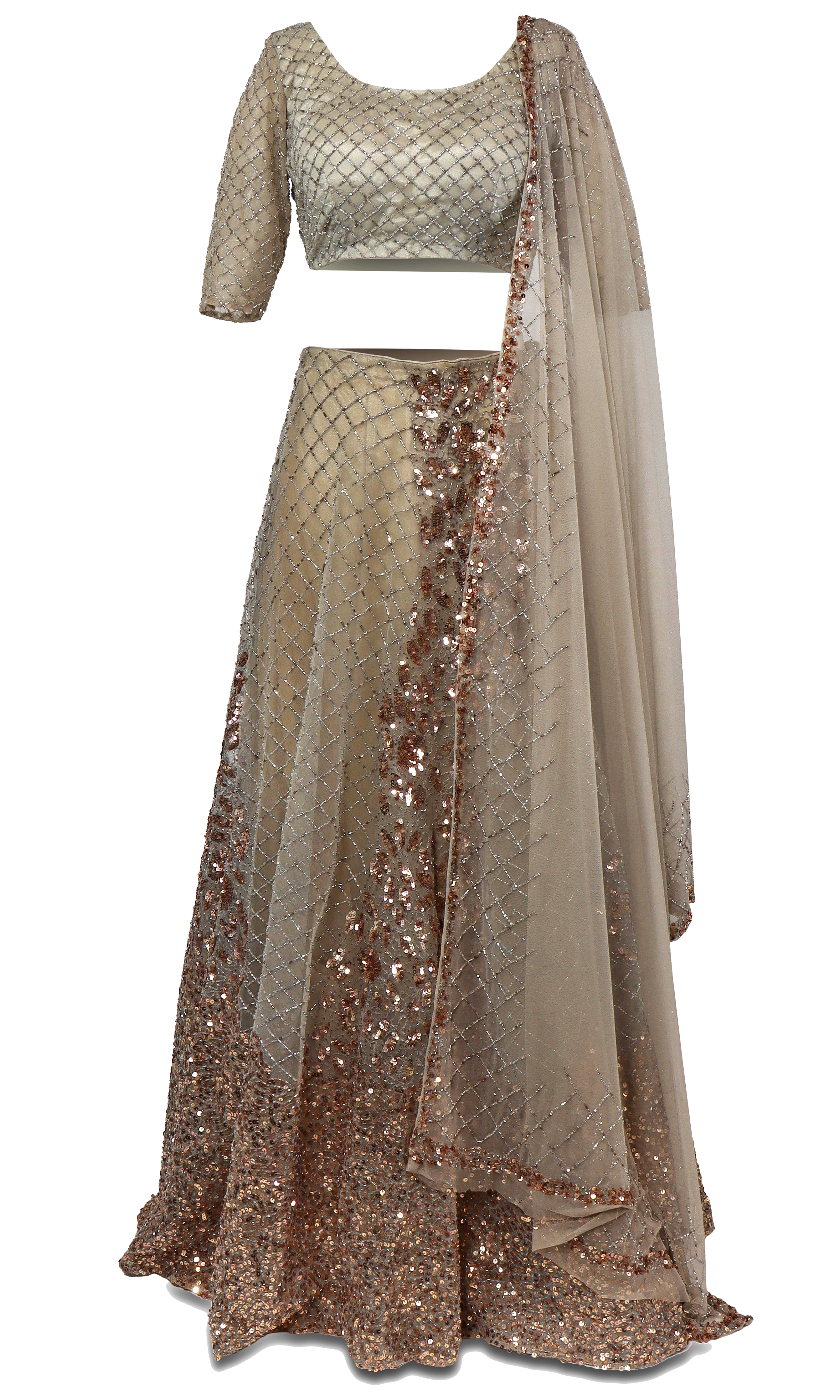 Designer Metallic Bridal Lehenga - Shaadiwish