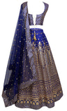 Blue lehenga Paired with matching Shantoon pants, duptta sprinkled red carpet for you.